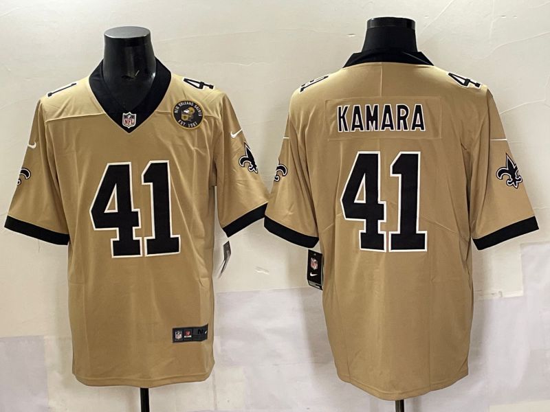 Men 2025 New Orleans Saints #41 Kamara Yellow Limited NFL Jersey style 04->boston red sox->MLB Jersey